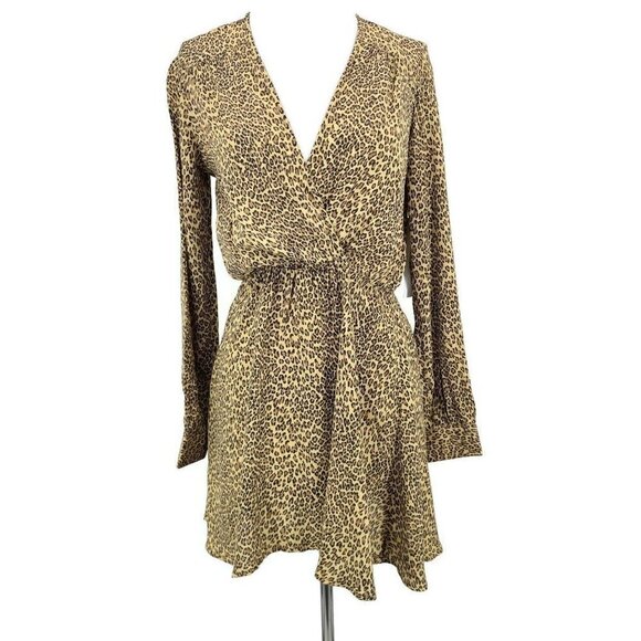 New Flynn Skye Leopard Print Mini Dress Womens XS - Picture 2 of 7